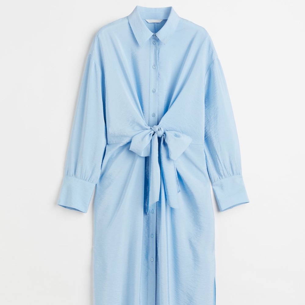 H&M Tie front Shirt Dress
